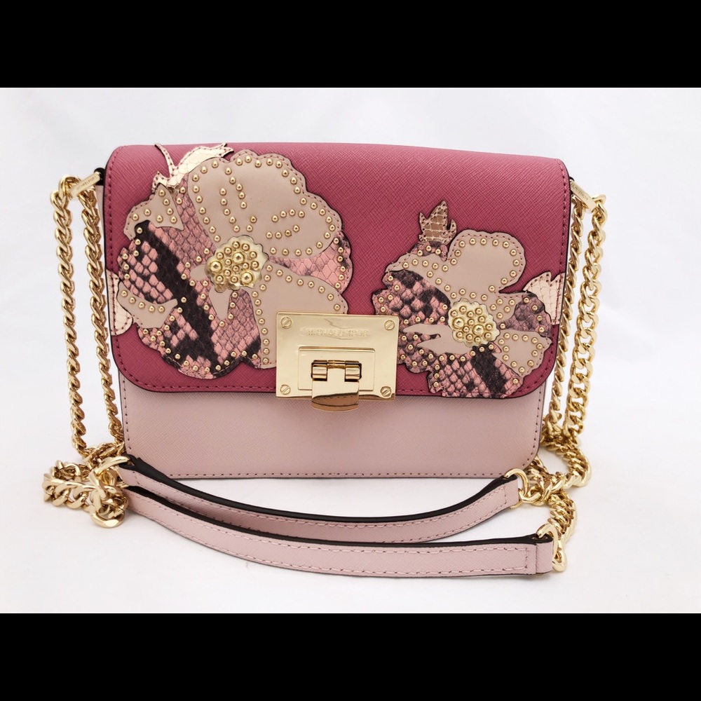 Gaby’sBagsM👜💕-NWT Michael Kors Shoulder Bag Pink - Picture 5 of 8